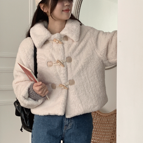 (전체누빔🧶) 바우 퍼 떡볶이 숏 뽀글이 코트 겨울 누빔 털 자켓 jk